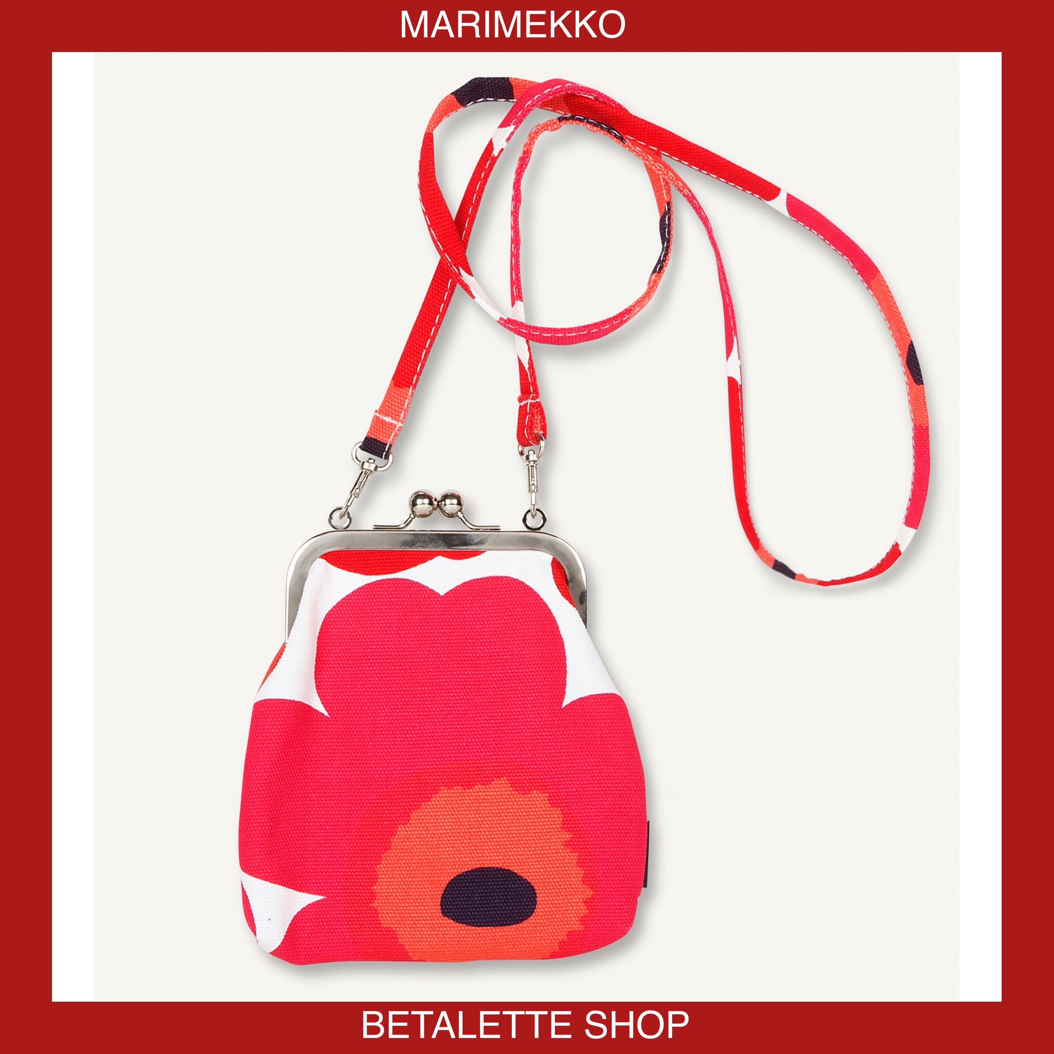 พร้อมส่ง !! 🌺 Marimekko Roosa Bag ลายดอก unikko สีแดง 🌺