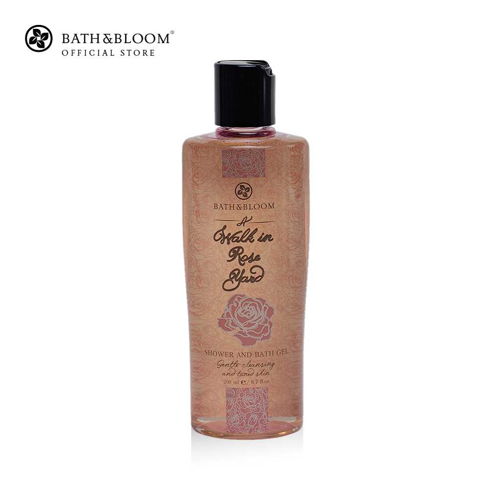 BATH & BLOOM A Walk in Rose Yard Shower and Bath Gel เจลอาบน้ำ กลิ่นกุหลาบ หอม สะอาด ไม่แห้งตึง 