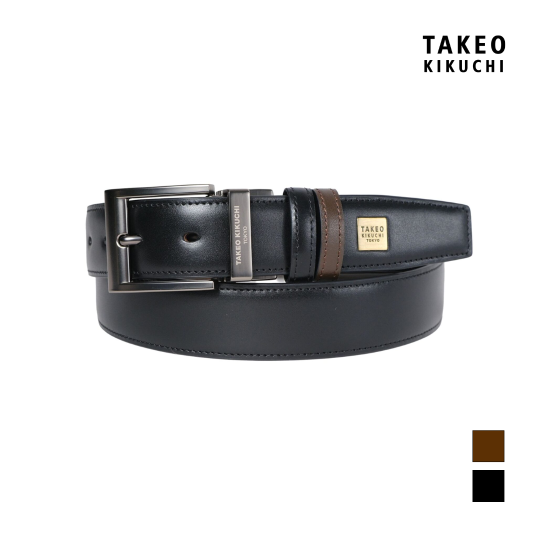TAKEO KIKUCHI เข็มขัดหนัง 35MM DUOTONE REVERSIBLE BELT