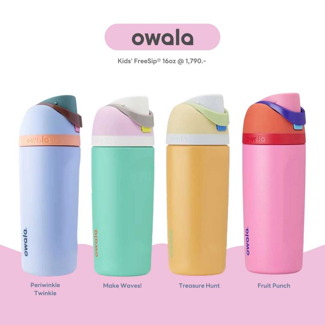 Owala FreeSip Kids Vacuum Water Bottle ขนาด 16oz.จากอเมริกา พร้อมส่ง