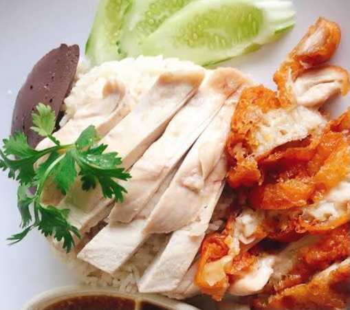 ข้าวมันไก่ต้ม+ไก่ทอด
