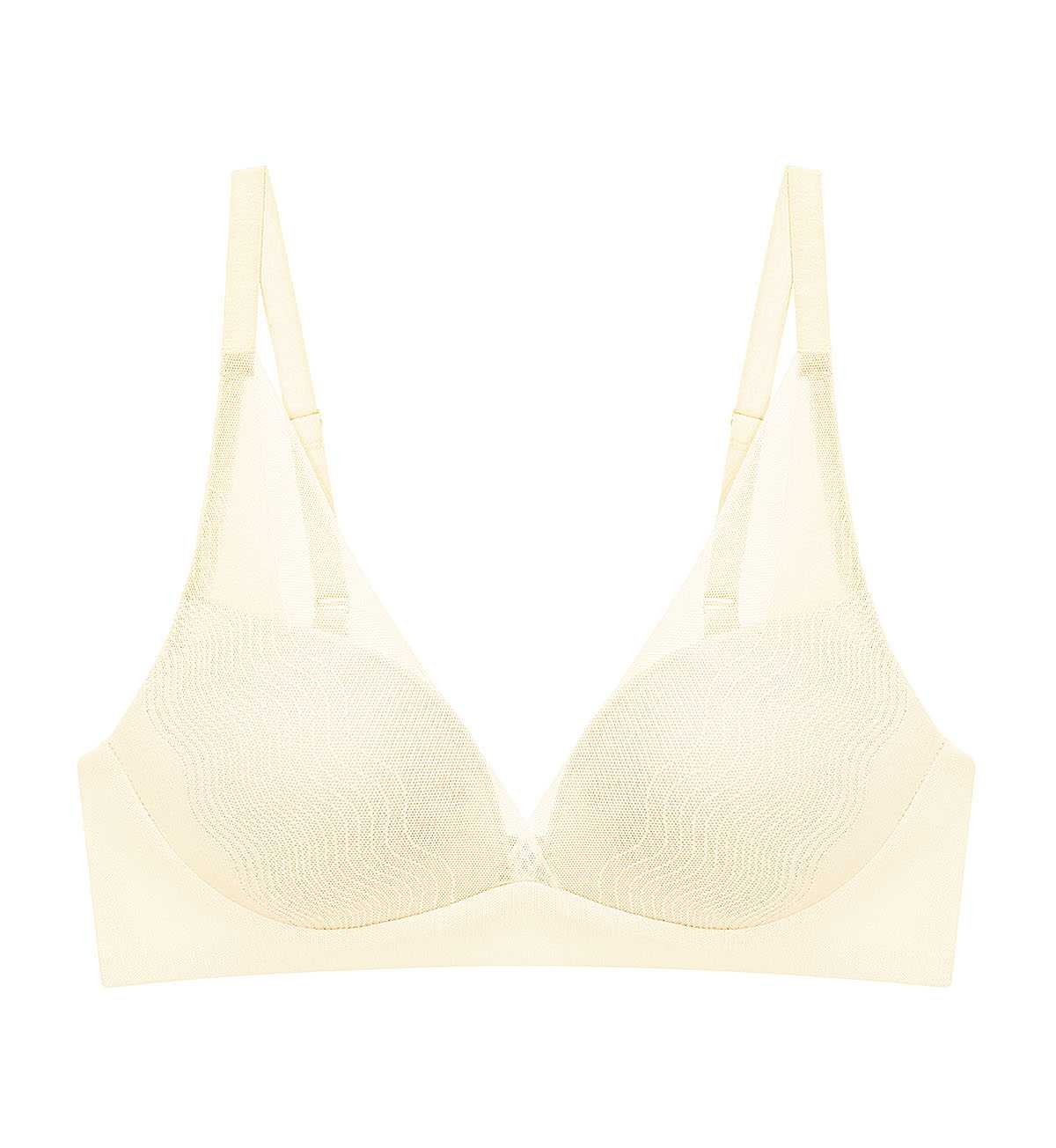 NEW Triumph 10217216 Smooth Sensation MHU DV-R 1938 เสื้อชั้นในไม่มีโครงแบบดันทรง สีครีม