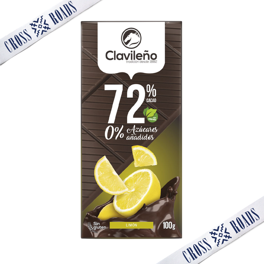 Clavileno 72% Dark Chocolate with Lemon 100g(From Spain) คลาวิเลโน72%ดาร์กโกโก้กับมะนาว100g(จากสเปน)