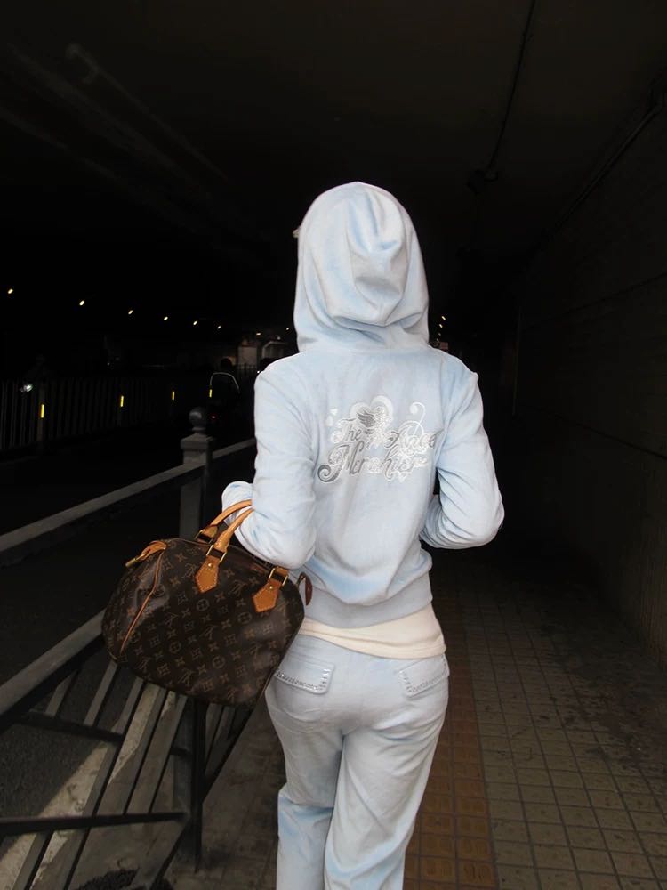 Eaho blue zip jacket hoodie 