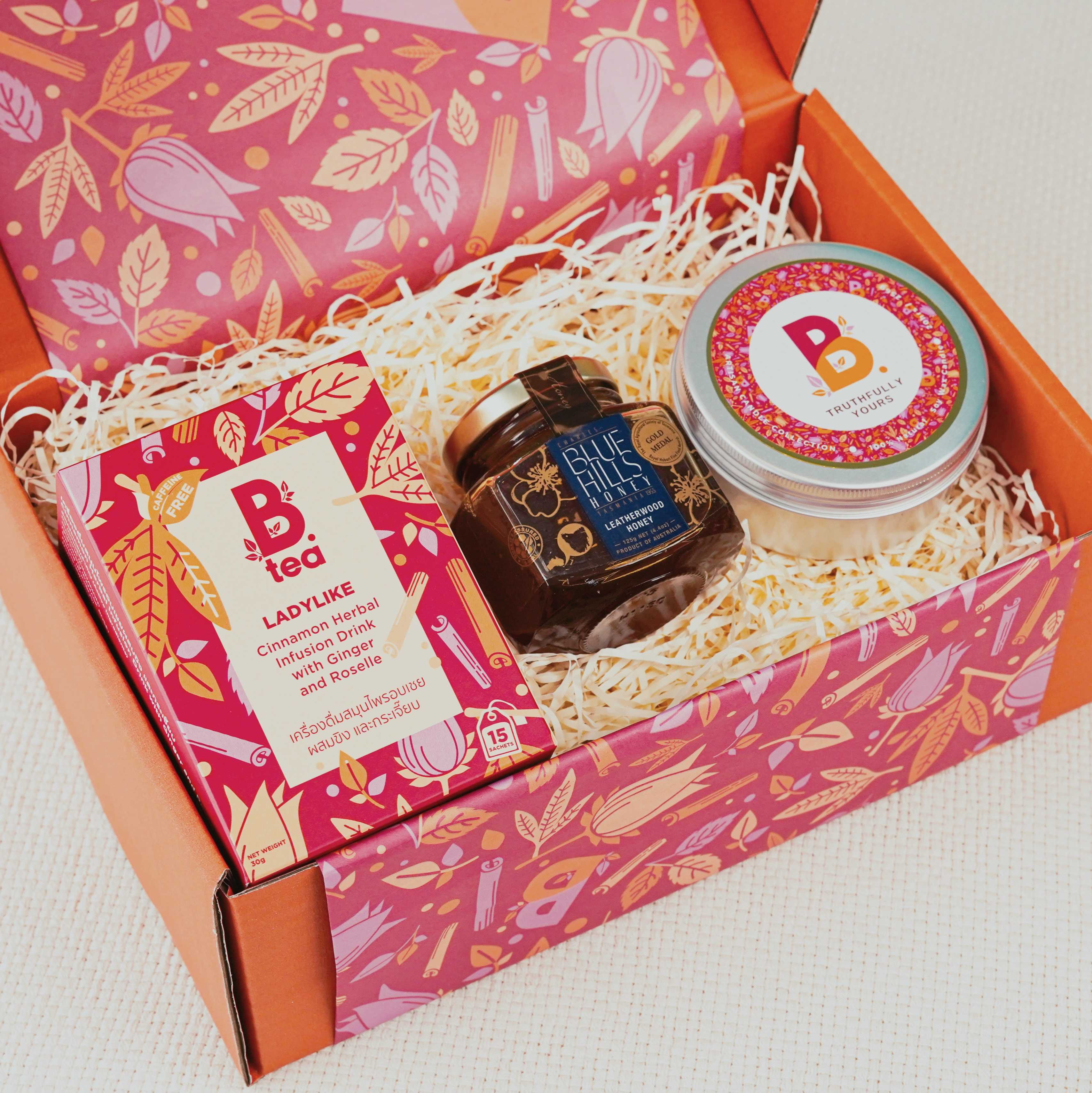 (Gift Box) Hamper Set : M (B.tea | Candle | Honey)