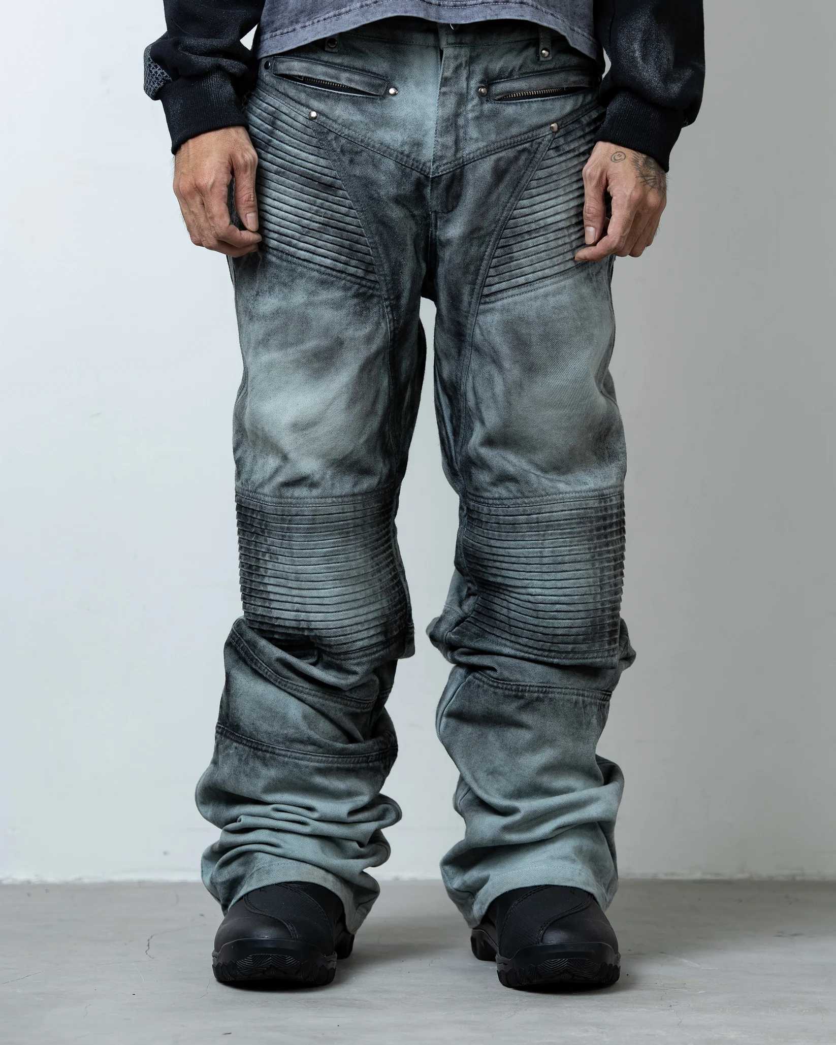 CH2 - MAFIA BIKER JEANS (DIRTY GREY)