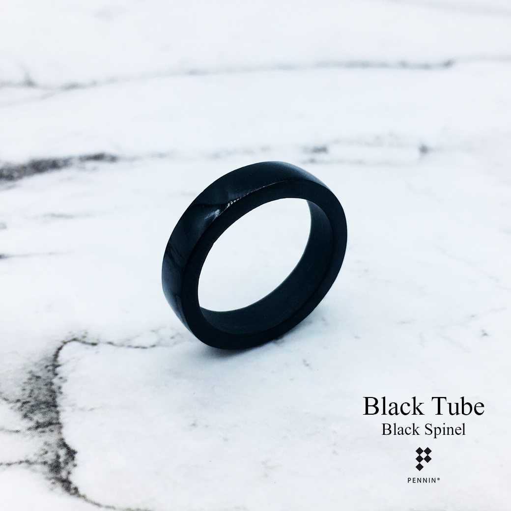 [SALE20%]RU638แหวนนิลล้วน Black Tube เจียระไนตัดตรงปัดเงา 5mm เสริมโชคลาภ ปกป้องคุ้มครอง