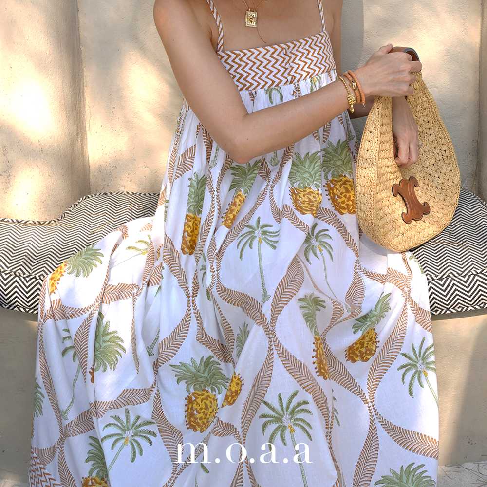 PINA COLADA DRESS IN SAND