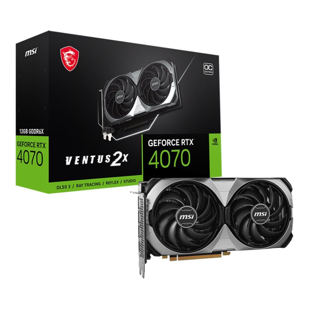 VGA (การ์ดแสดงผล) MSI GEFORCE RTX 4070 VENTUS 2X E 12G OC - 12GB GDDR6X