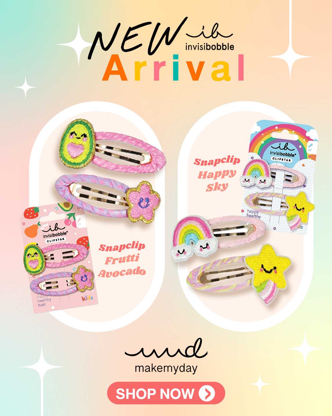 invisibobble กิ๊บหนีบผม กิ๊บติดผม ถนอมเส้นผม รุ่น Snap clip (1 กล่องบรรจุ 2 ชิ้น)