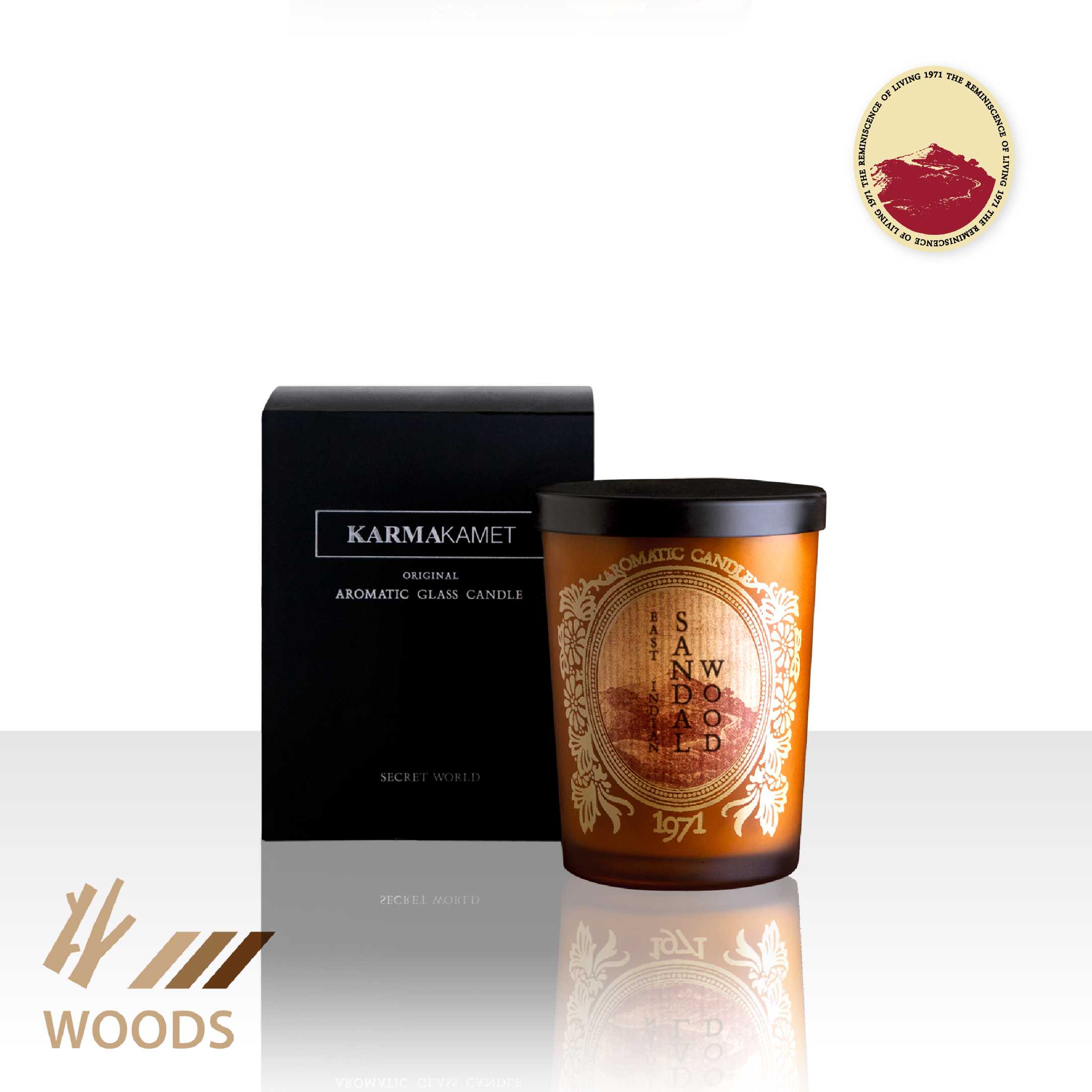 Original Aromatic Glass Candle / Woods