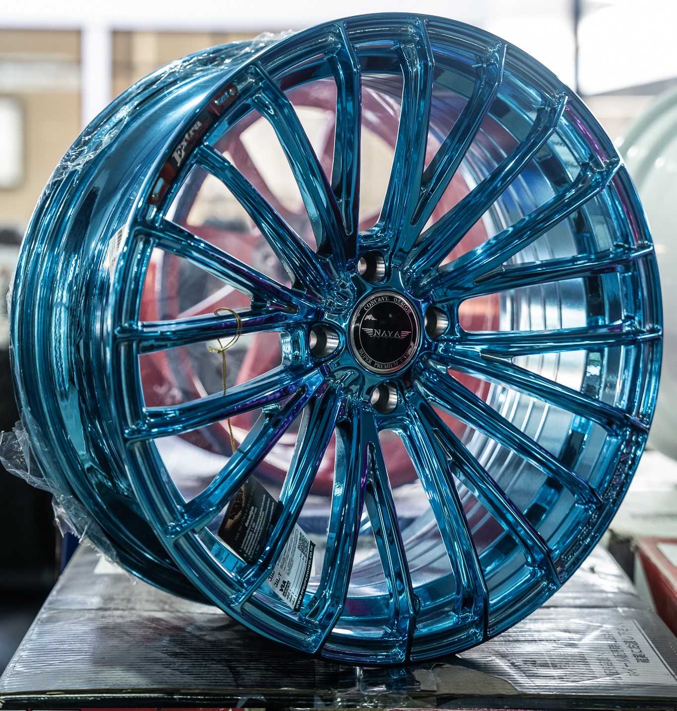 แม็กซ์ EVEREST-5(YA9938) 17X7.0 4X100 ET25 CB.73.1 UH-CH  (สีอะโนไดซ์ฟ้า)