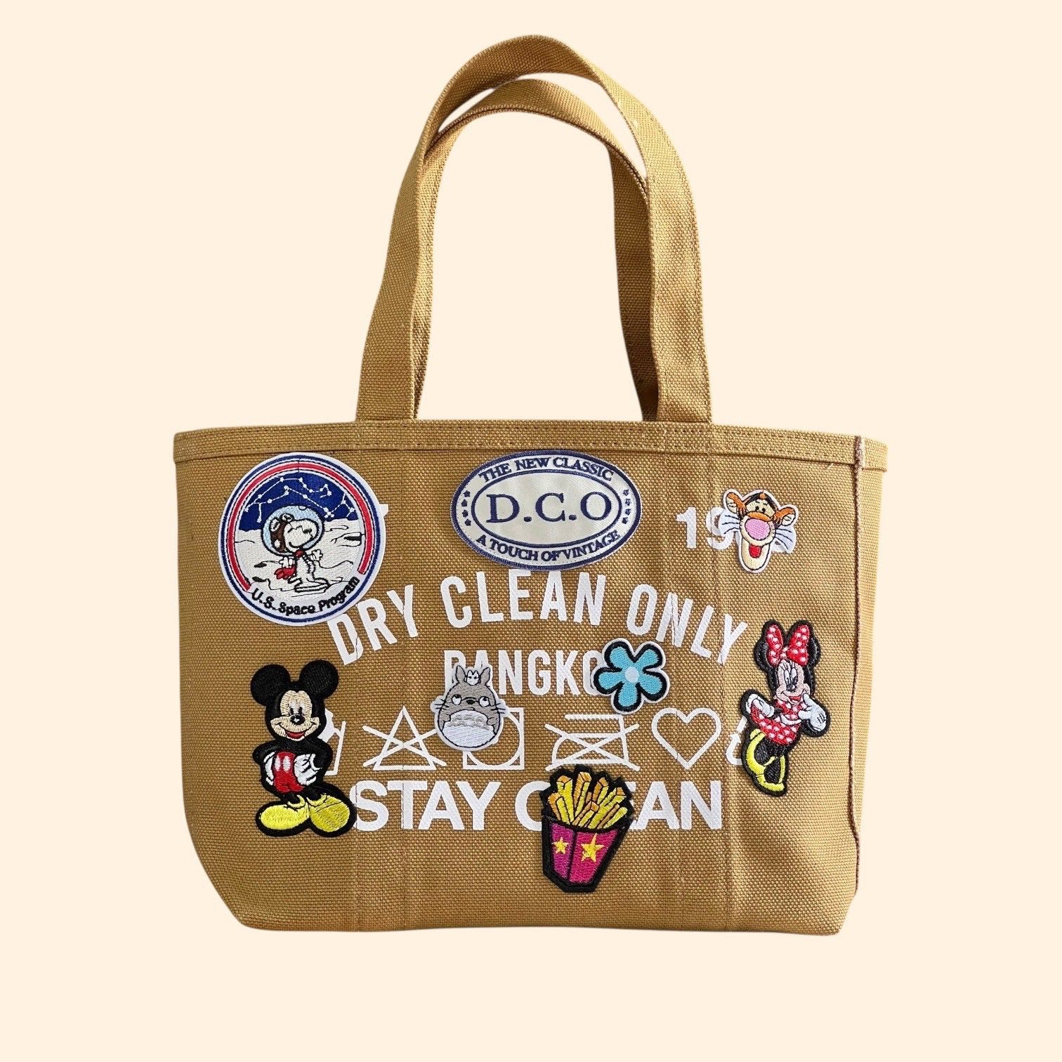 MINI TOTE PATCH ( BROWN )