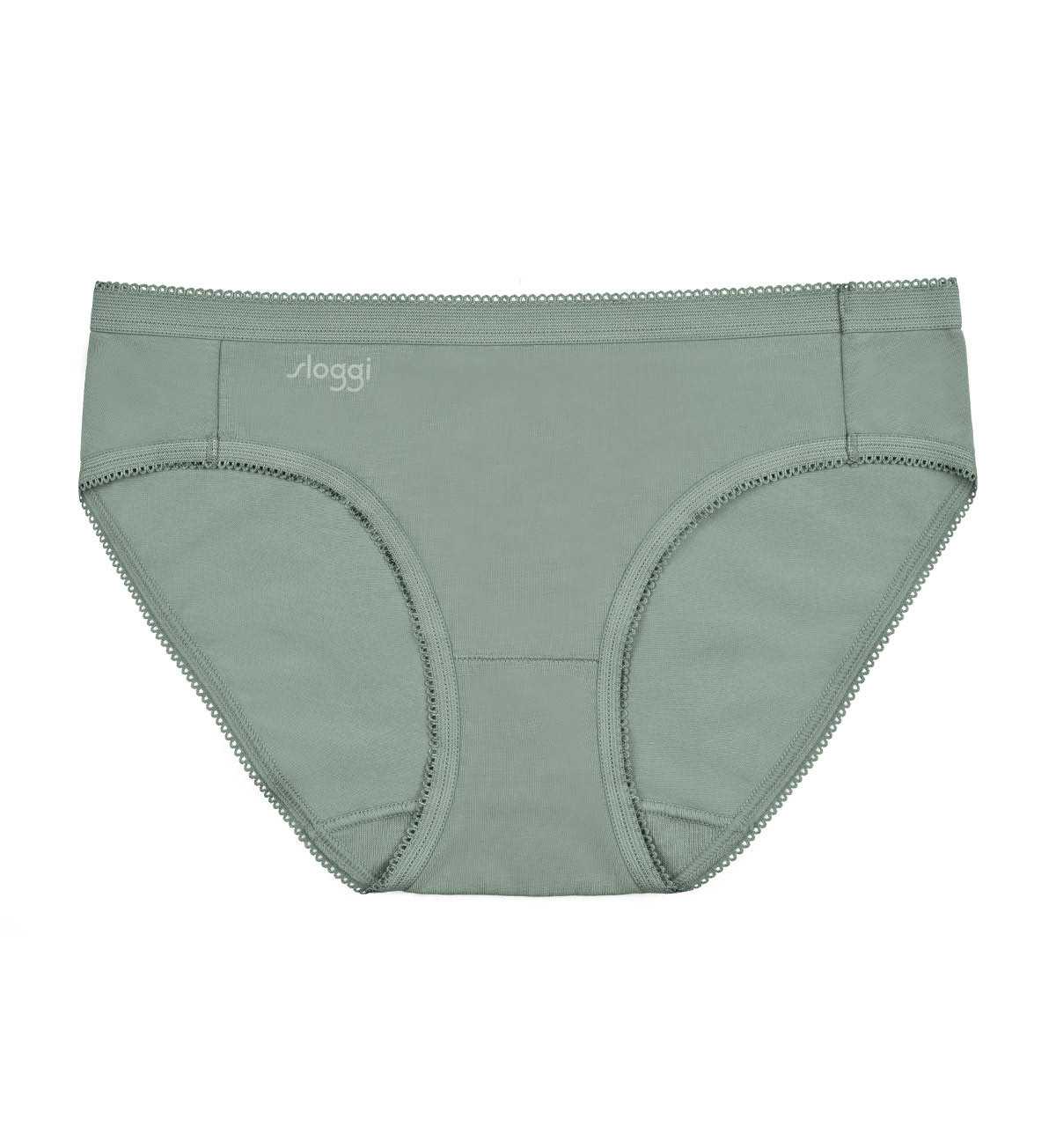 sloggi 10218527 sloggi Comfort care Midi2 R  00IQ กางเกงในเนื้อผ้าคอตตอน รูปแบบมิดี สีเขียว
