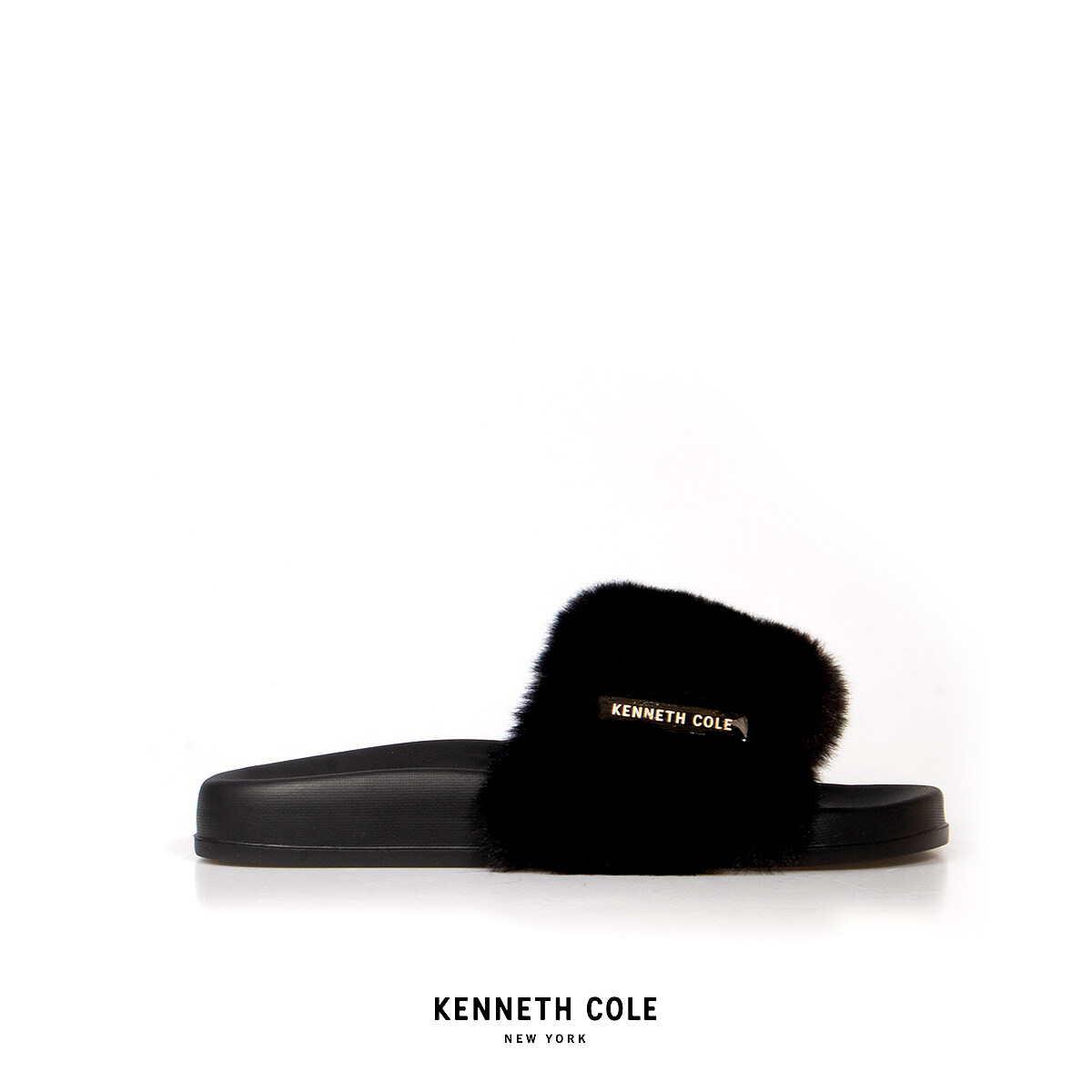 KENNETH COLE รองเท้าแตะผู้หญิง รุ่น KC COZY SLIDE BLACK สีดำ ( SAN - RF91044SY-001 )