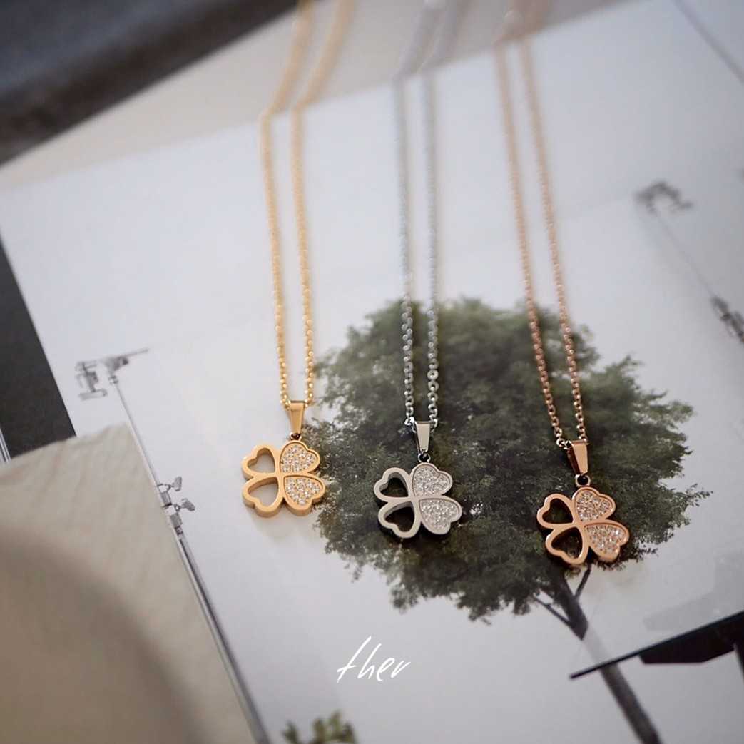 สร้อยคอ N-036 'ถอดจี้ได้' Heart Clover🌈HAPPY SUMMER