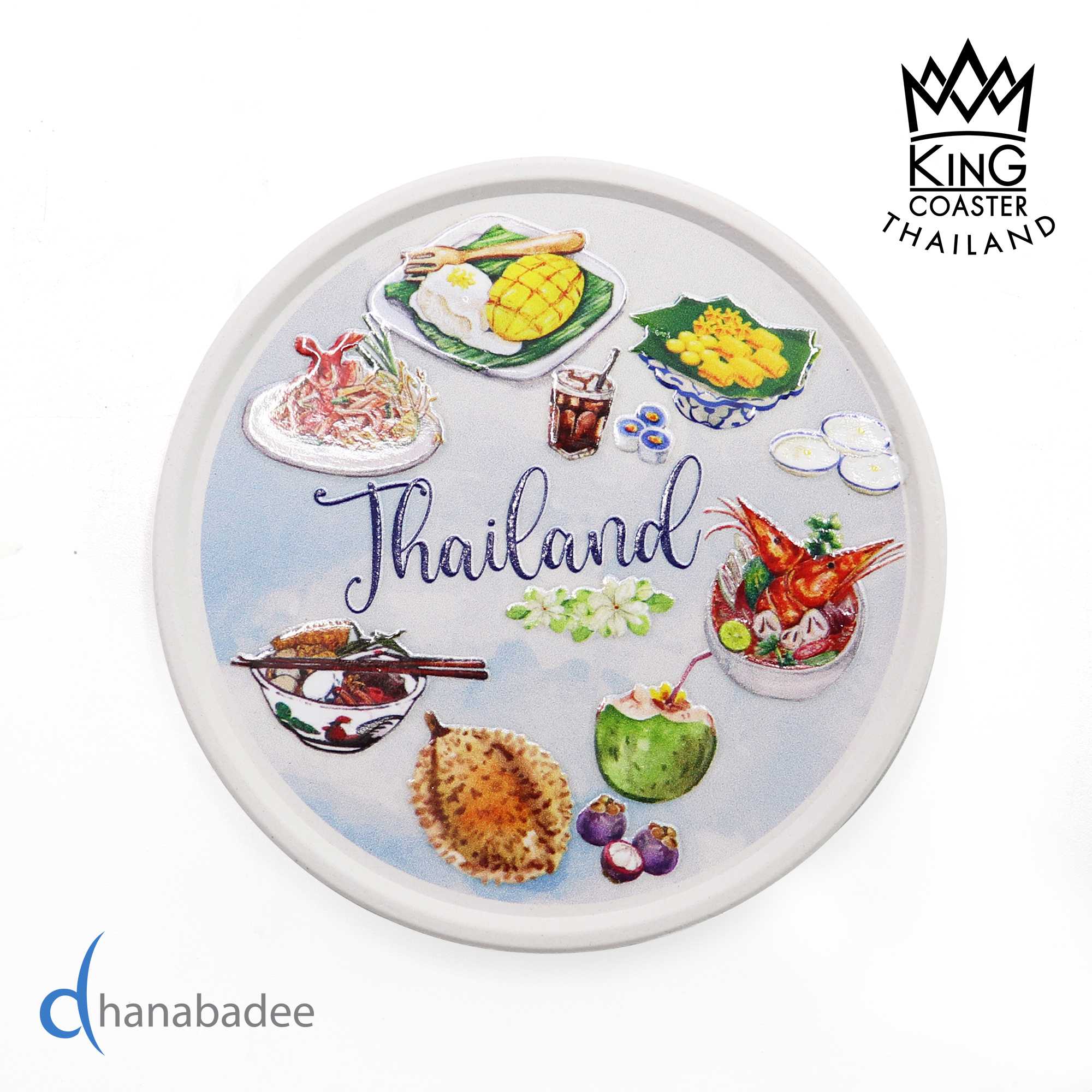จานรองแก้ว R10066  ทรงกลมมีขอบ -THAI CUISINES