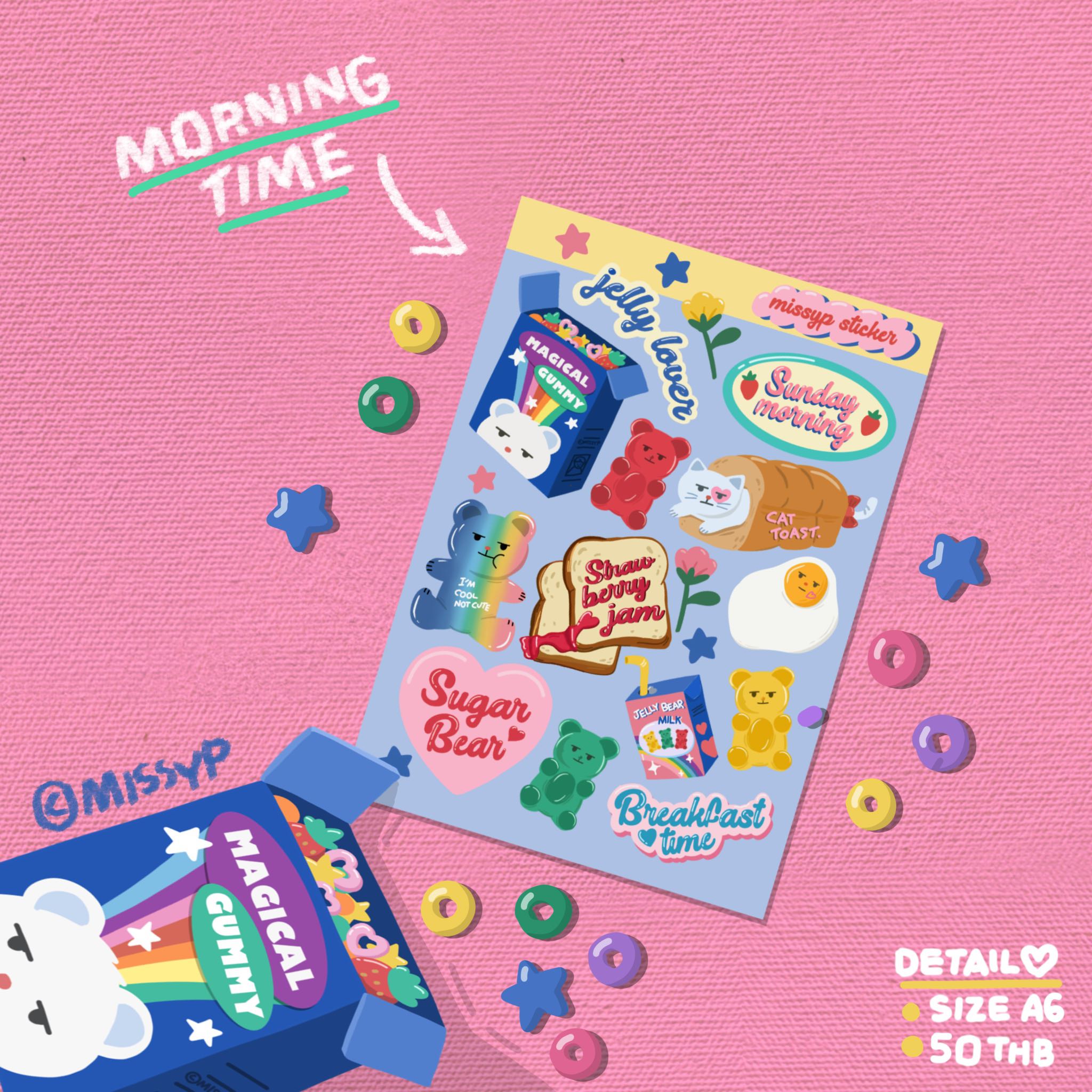 STICKER MORNING TIME
