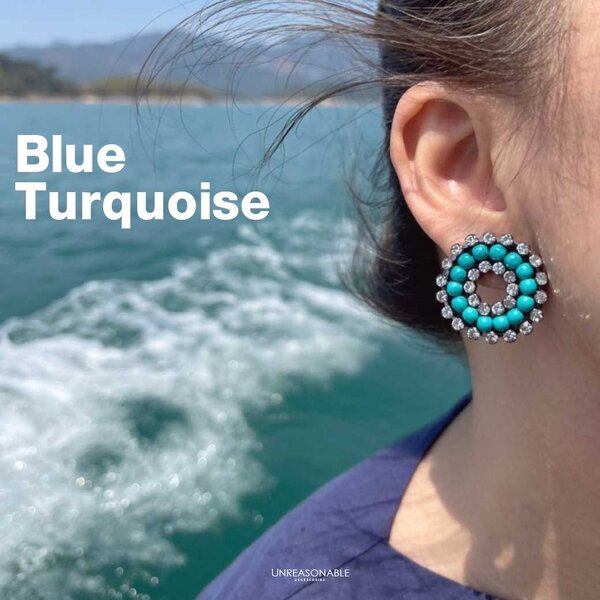 ต่างหู Turquoise น้ำหนักเบา สวยใส่สบาย UA0714-01 Unreasonable Accessories