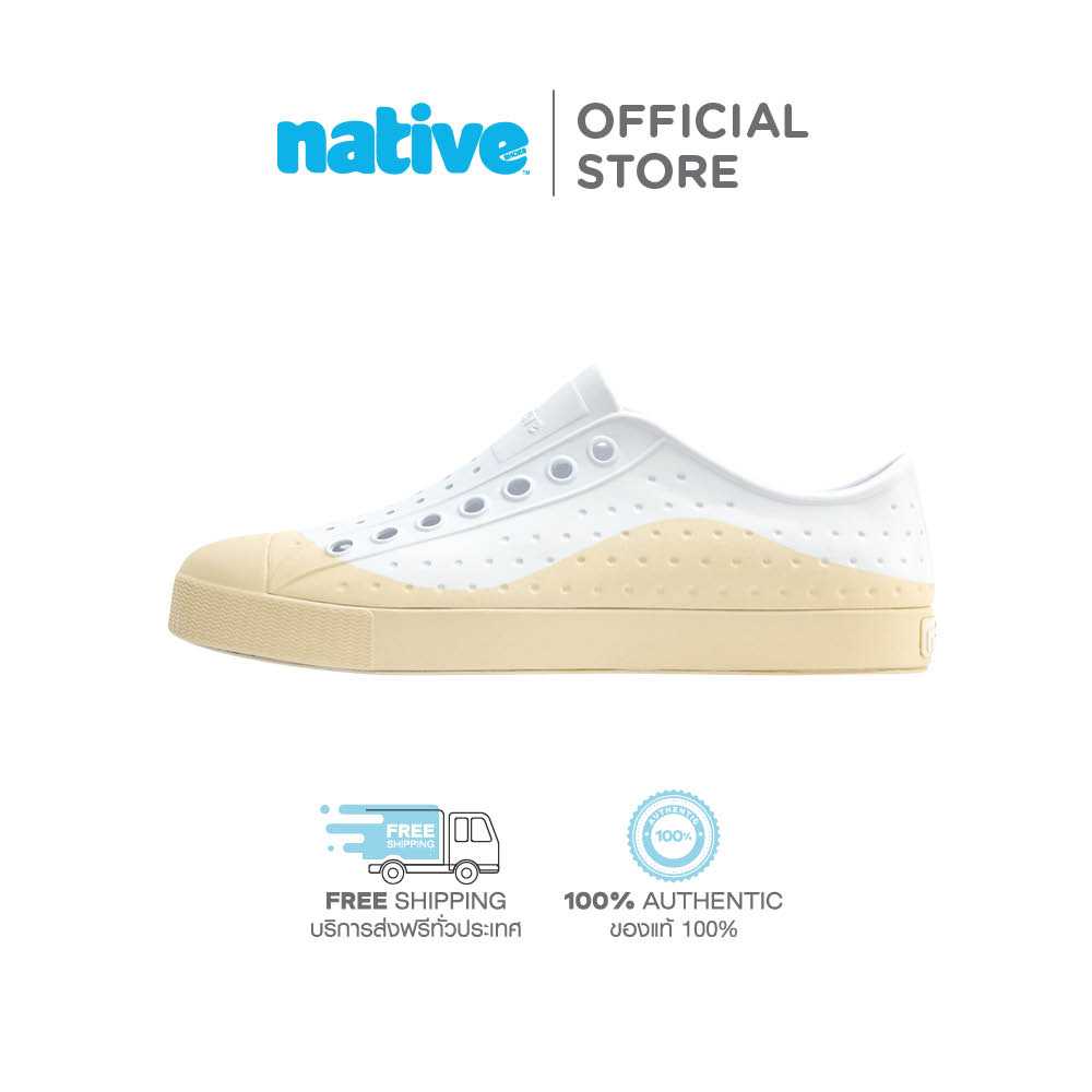 Native รองเท้ากันน้ำผู้ใหญ่ EVA รุ่น Jefferson Wanderfoam Roam Shell White/Bone White