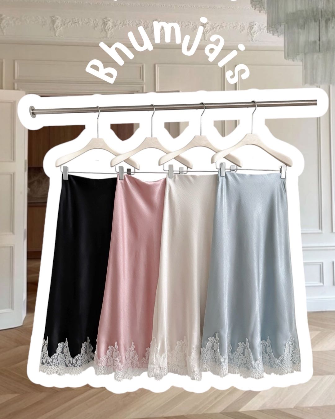 #BJsatinSkirt260518 (650THB)pre order