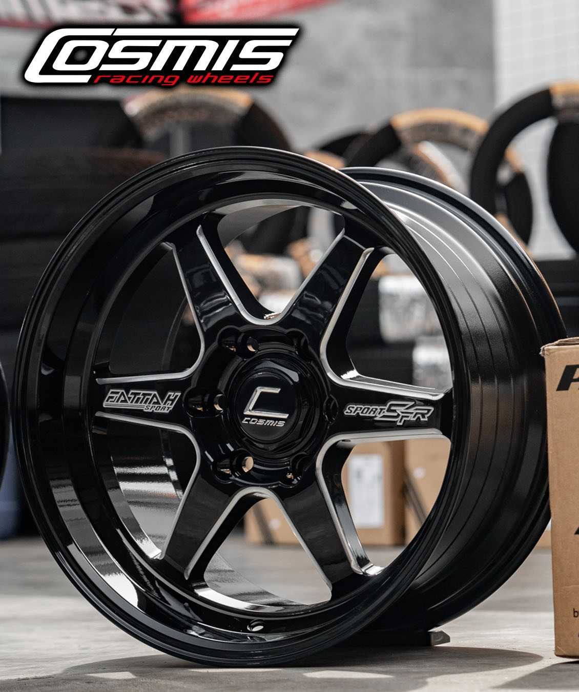 แม็กซ์ SPORT-SFR 18X10.5 6X139.7 ET32 CB.106 B-W-XZ  (สีดำ+CNCข้างก้าน+CNCตัวหนังสือ)