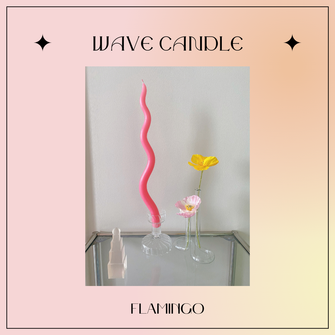 Wave Candle - Flamingo