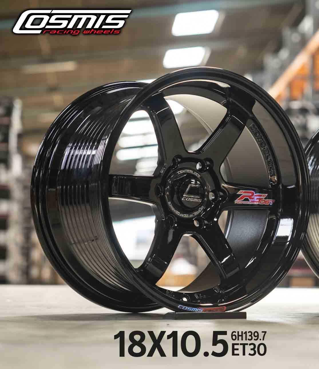 แม็กซ์ RG-06T(TD256) 18X10.5 6X139.7 ET30 CB.106 DEEP-BLACK+PLATE(สีดำพิเศษ+เพลท)Custom