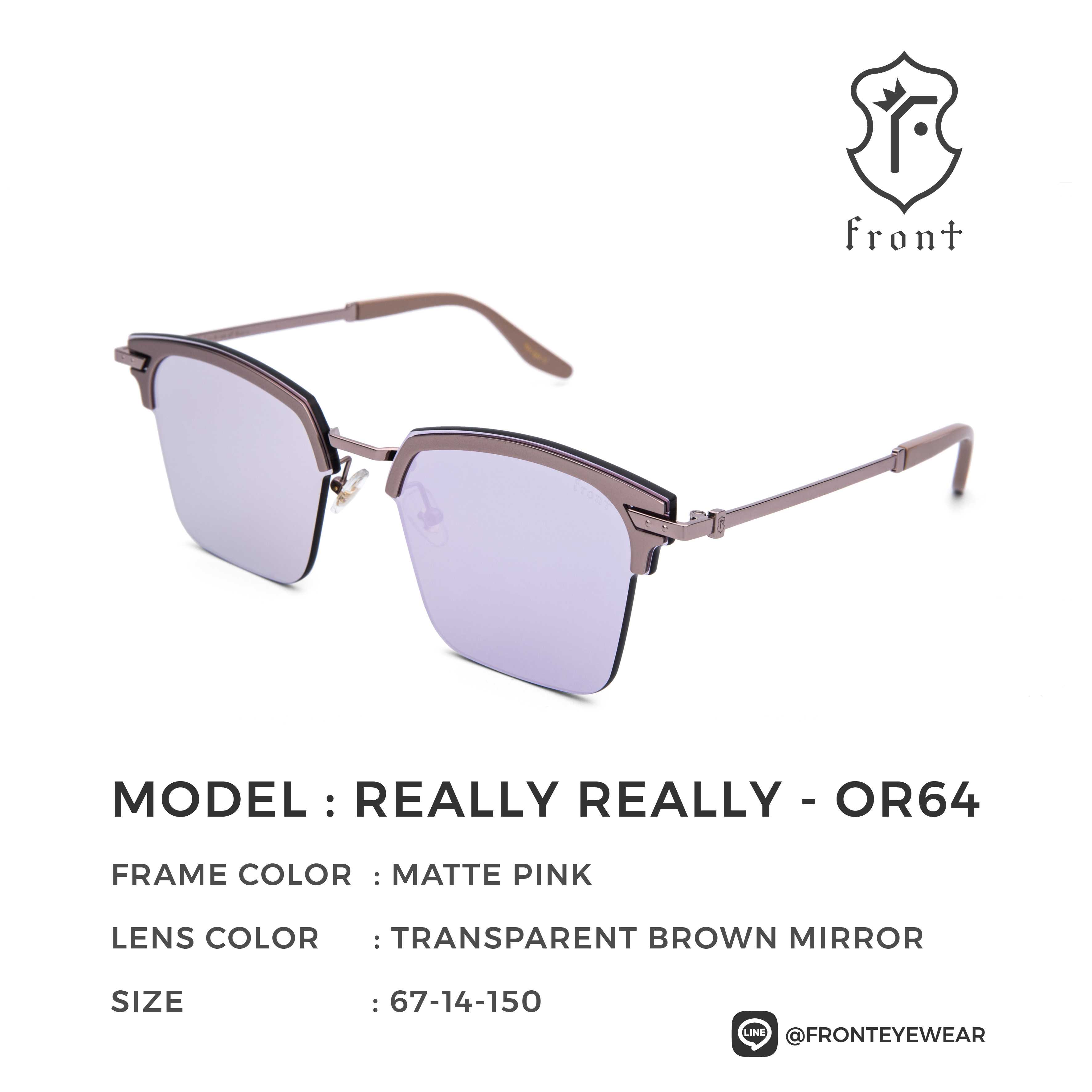 FRONT แว่นกันแดด รุ่น Really Really (ไม่สามารถนำไปตัดเลนส์สายตาได้ค่ะ) - Fronteyewearthailand