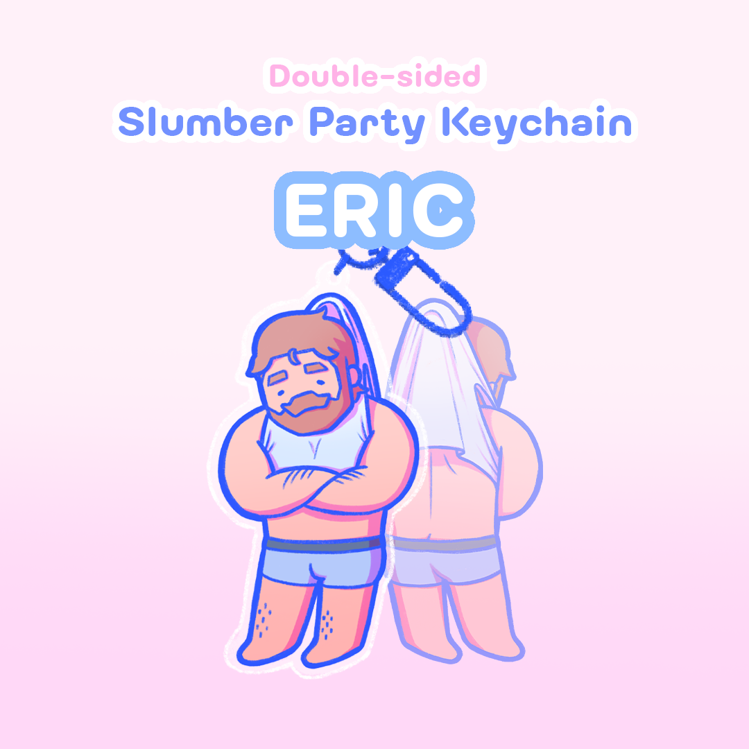 Double-sided Slumber Party Keychain ERIC