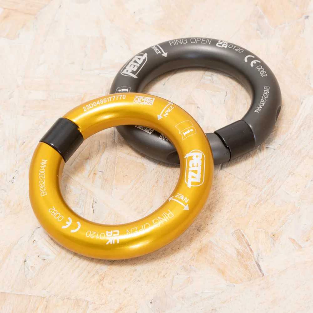 ห่วงอลูมิเนียมวงกลมเปิดได้ Petzl RING OPEN Multidirectional gated ring