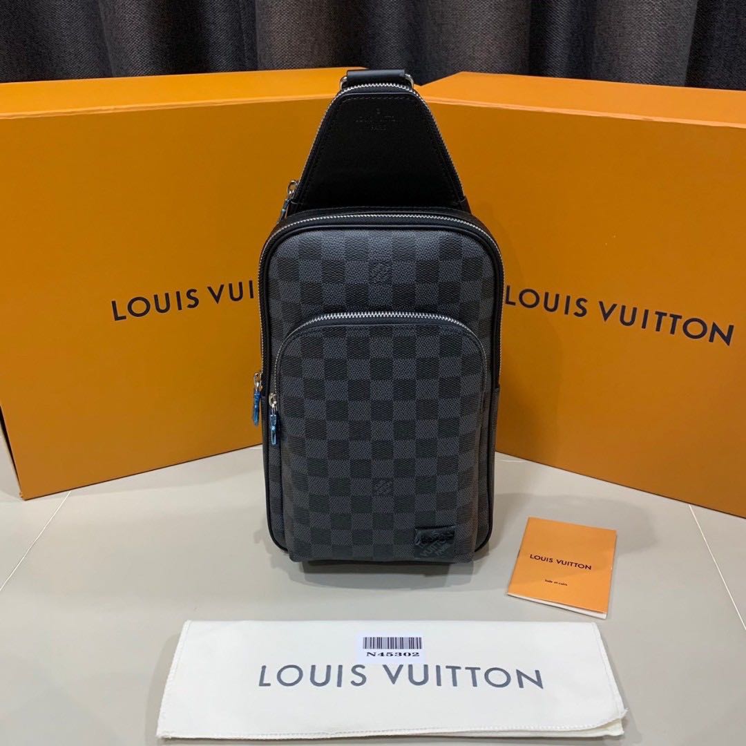LOUIS VUITTON AVENUE SLINGBAG NM DAMIER GRAPHITE CANVAS