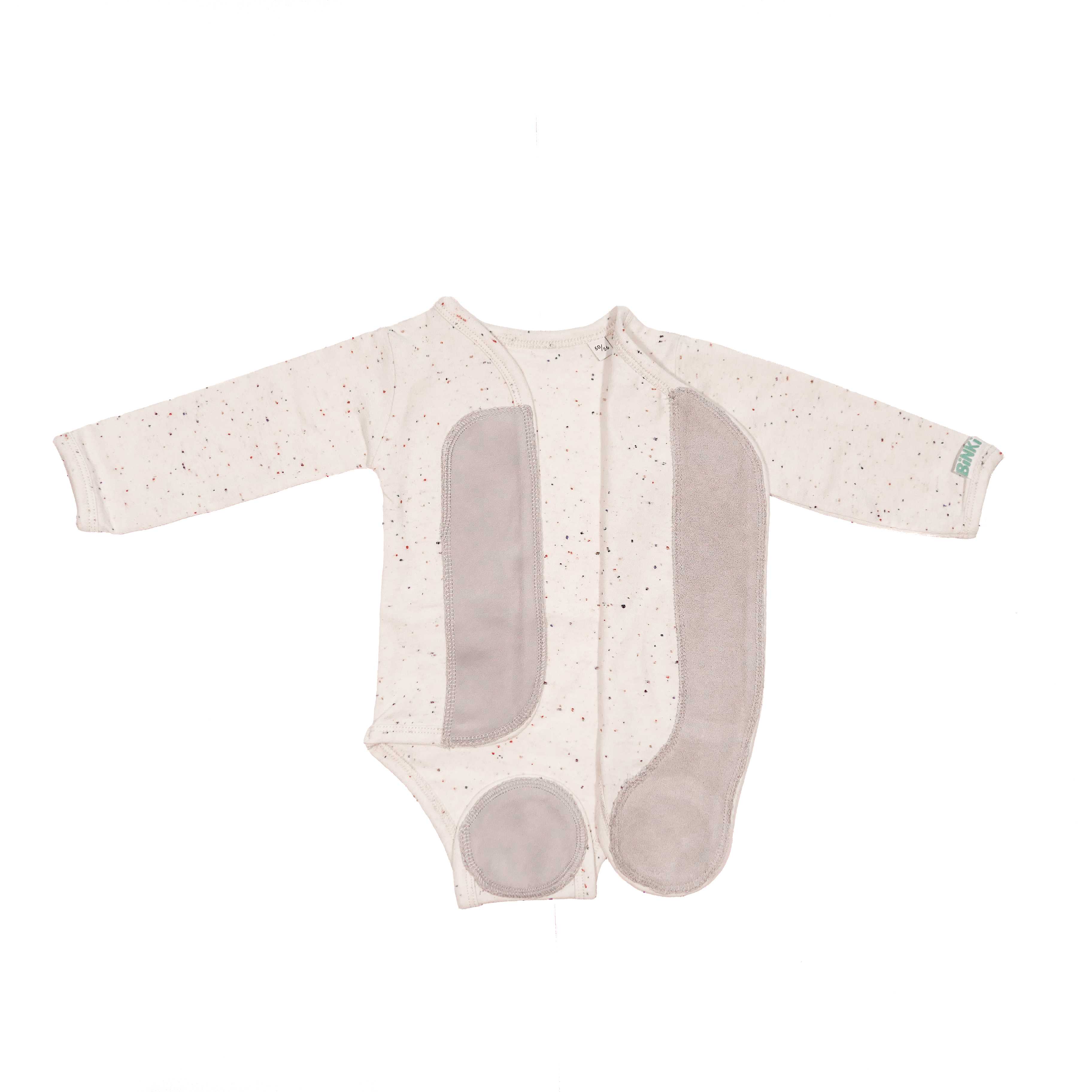 Kimono Romper  Longsleeve - Cosy - Ecru Dot