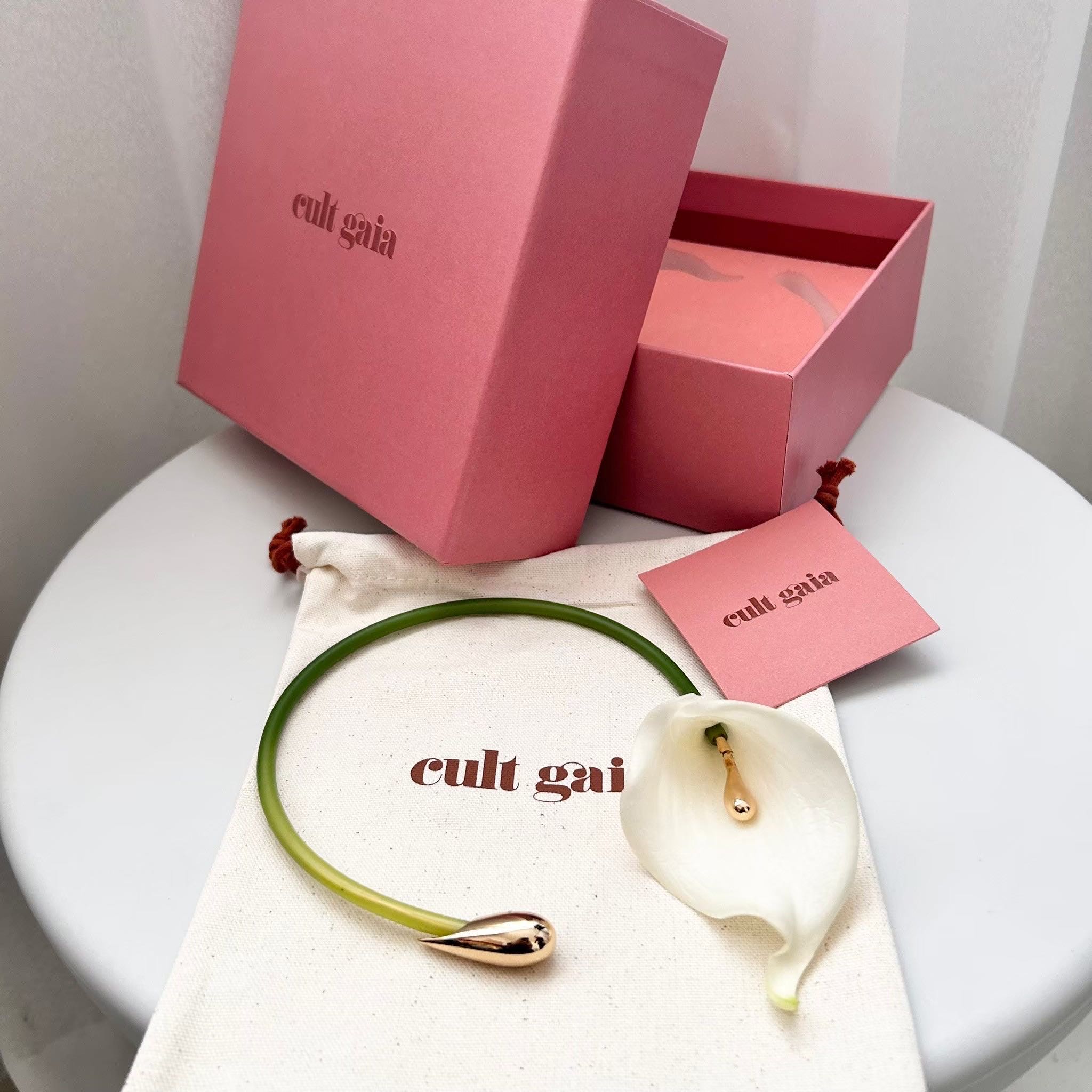 Cult Gaia CALLA VINE CHOKER - WHITE