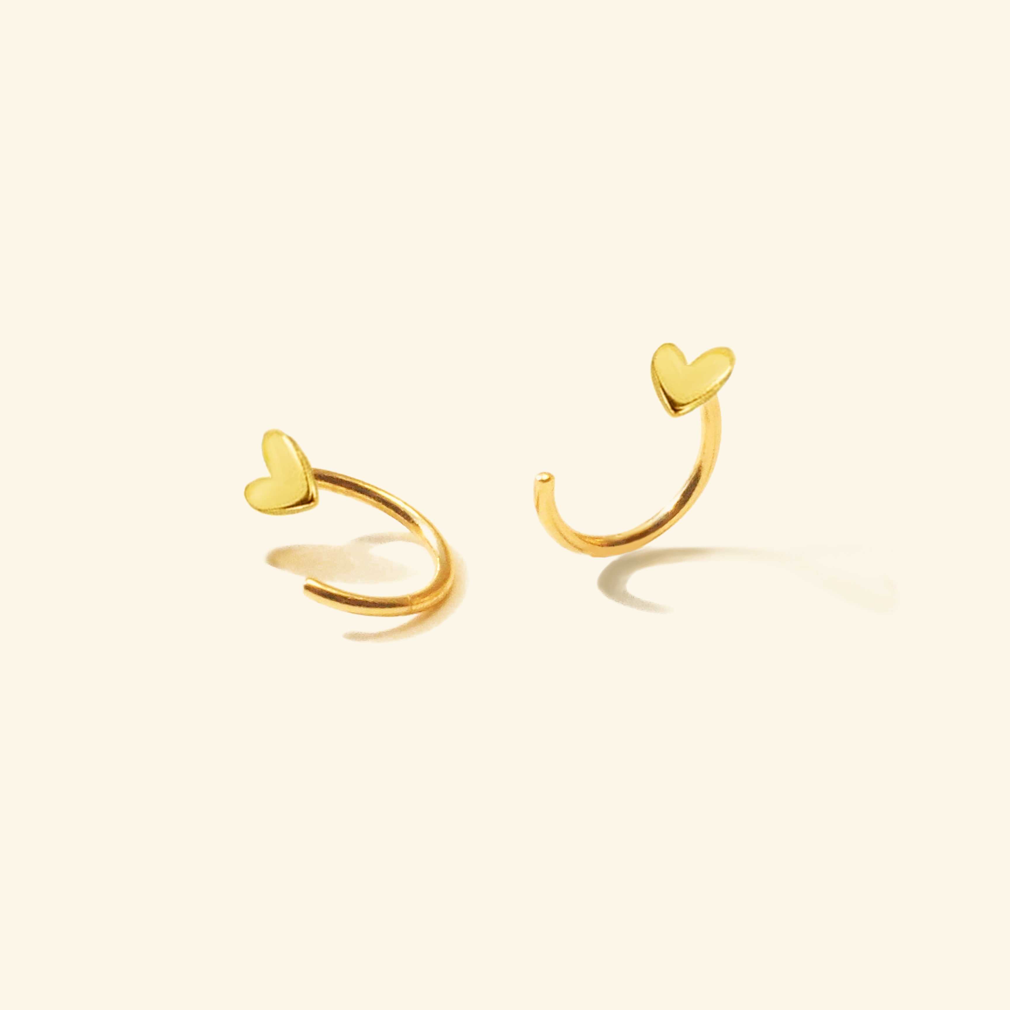 ต่างหูหมุน หัวใจ (Hearts Reversible Earrings)