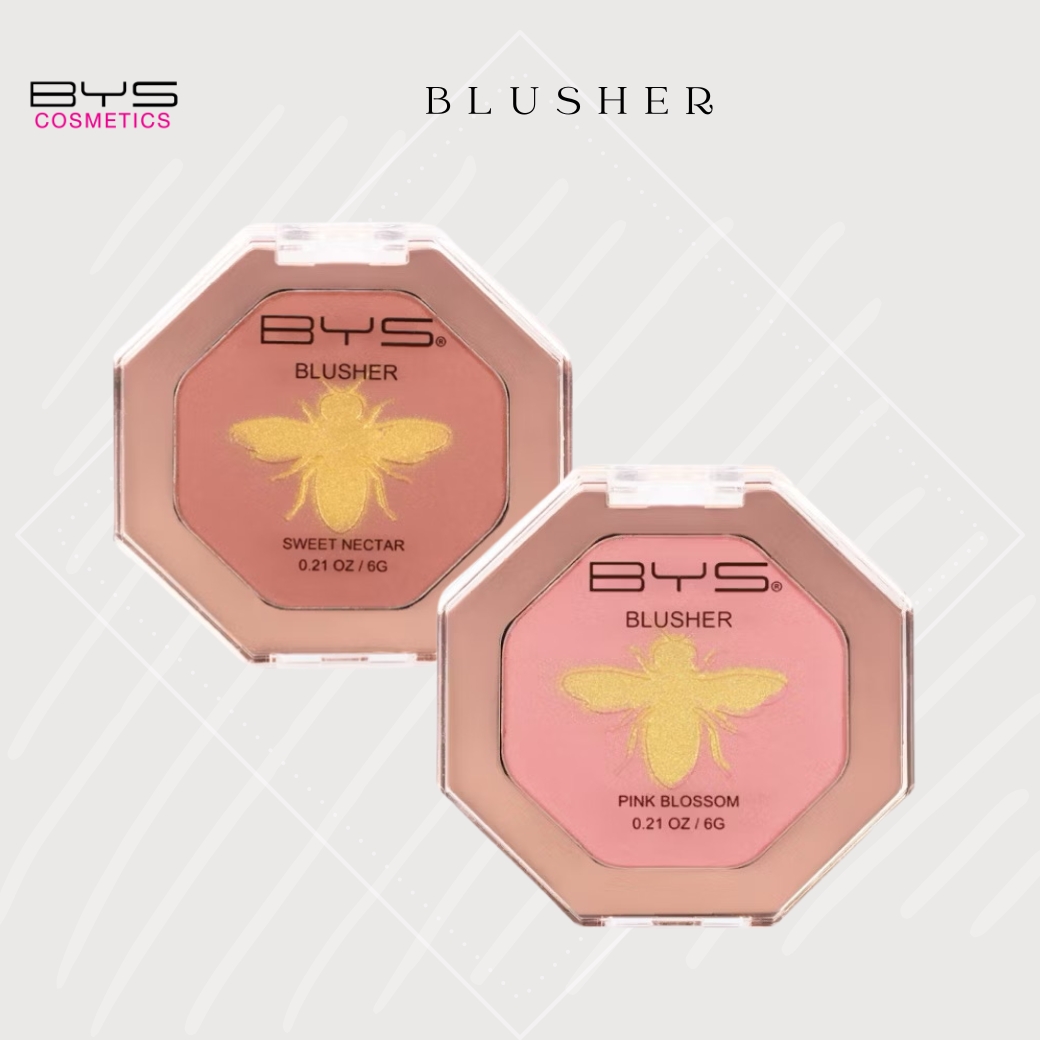 BYS Cosmetics Queen Bee Blusher 6g. บลัชออน  พร้อมประกายชิมเมอร์สีทอง