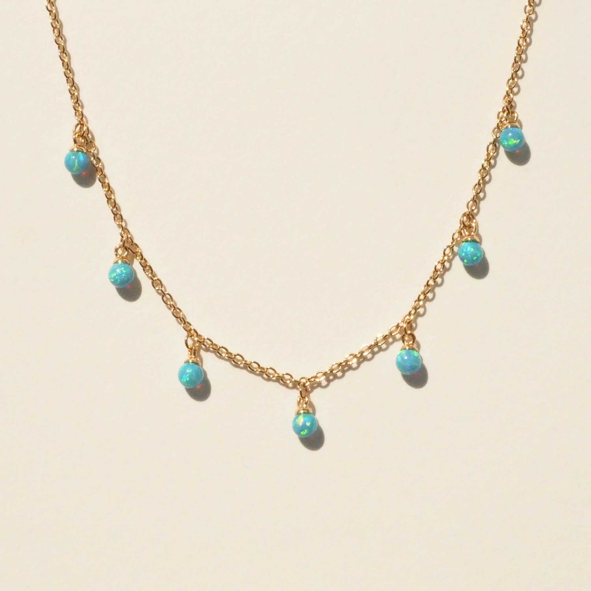 สร้อยคอโชคเกอร์ โอปอลฟ้า ( Blue Opal Choker )