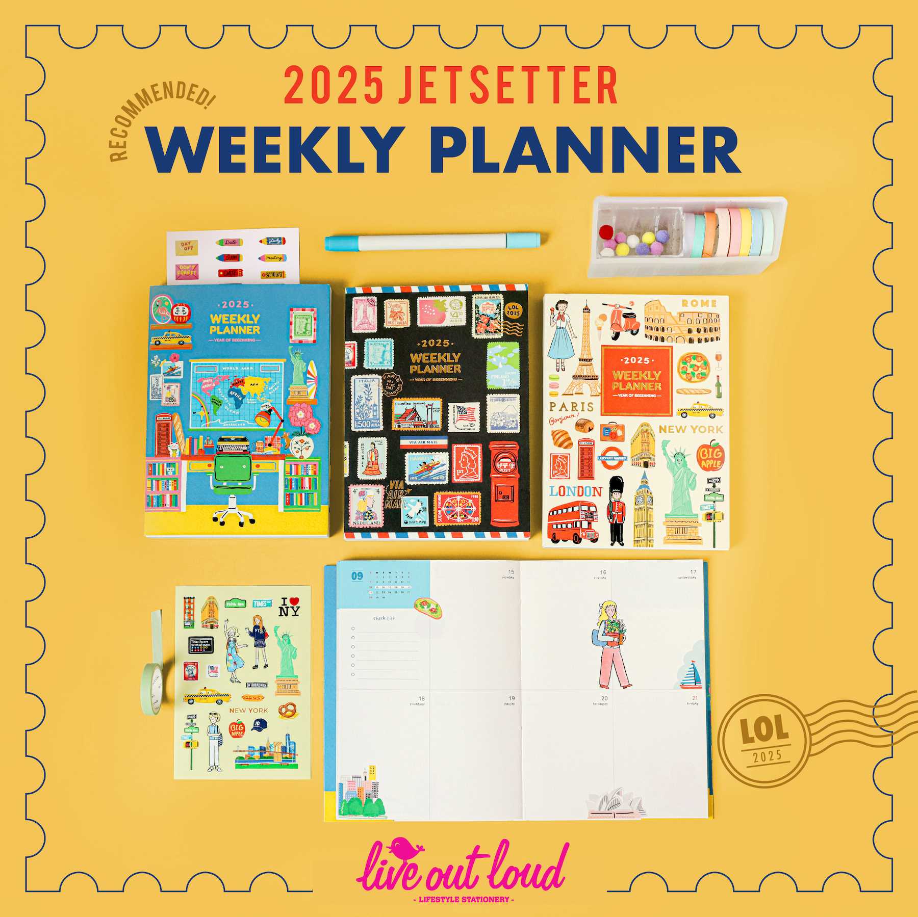 2025 Jetsetter Weekly Planner แพลนเนอร์รายสัปดาห์ Live Out Loud x LMO LMO