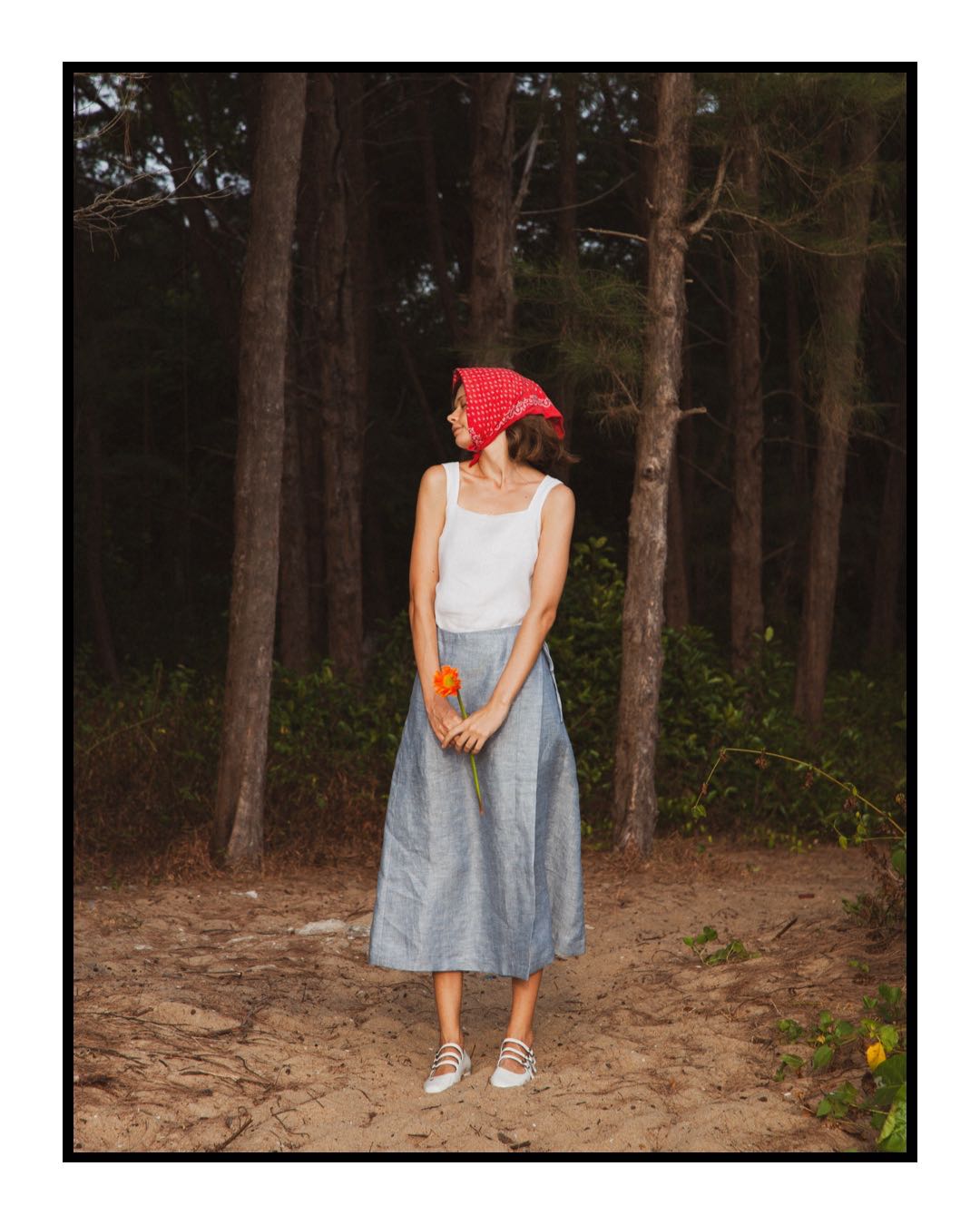 Linen Wrap skirt
