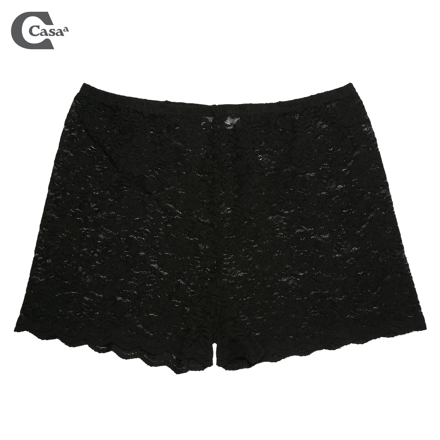 LACE BOY SHORTS (BLACK)