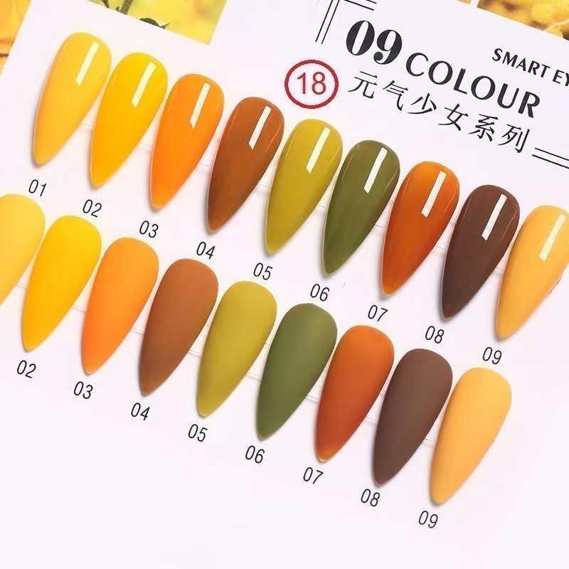 สี AI LA NUO โทนสีเหลืองส้ม ชุด18