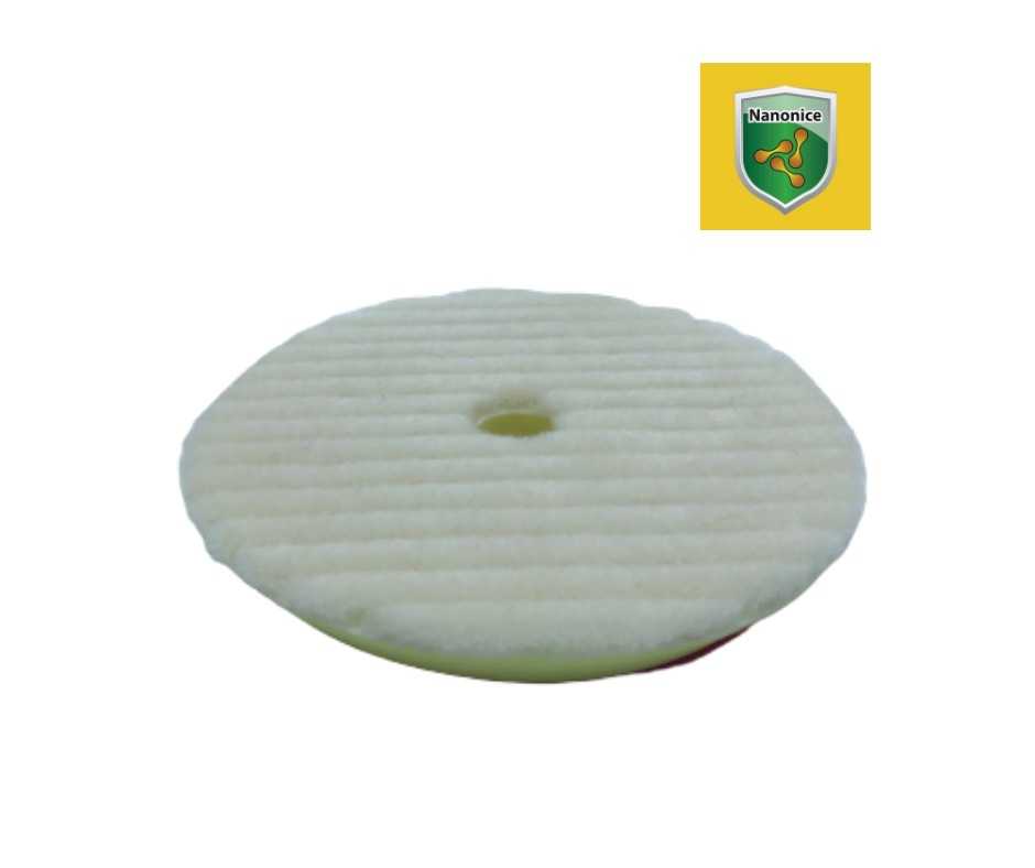 แผ่นขัดขนแกะ(ขนสั้น) ขนสัตว์ 100%  สำหรับแป้น 5 นิ้ว ขัดลบรอย (ราคายังไม่รวมค่าจัดส่ง)