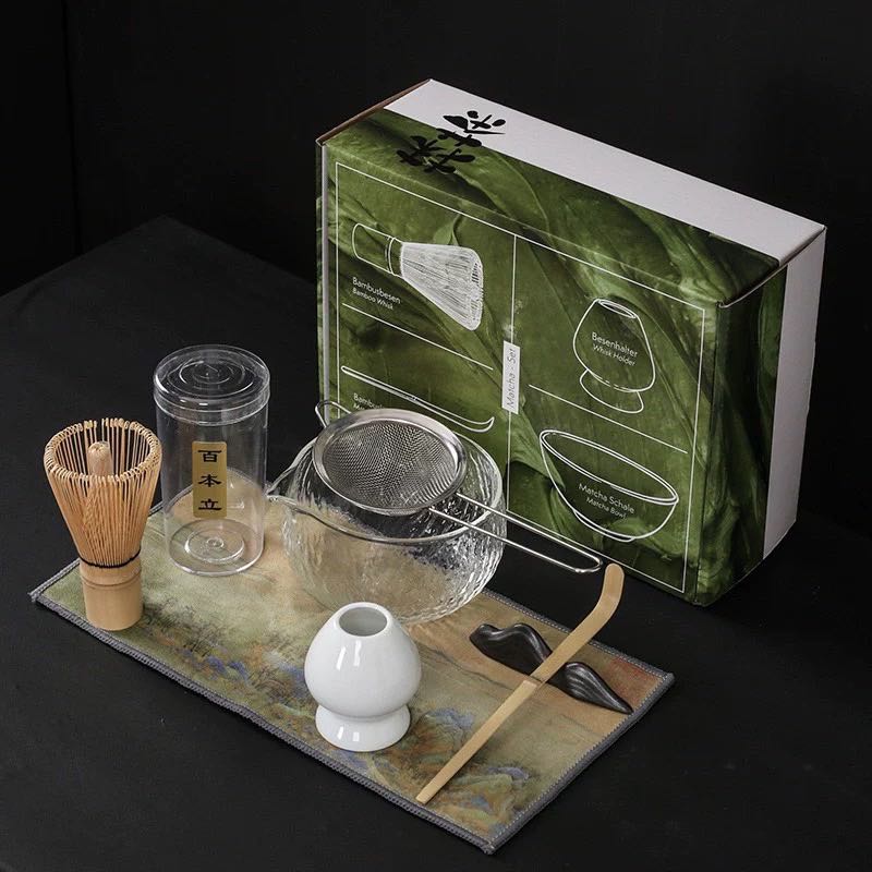 PREMIUM MATCHA TEA SET TRADITIONAL JAPANESE CEREMONAL KIT 8 PCS SET 