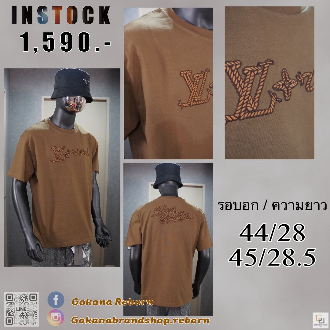 (พร้อมส่ง )  LV Embroidered น้ำตาลปักลาย