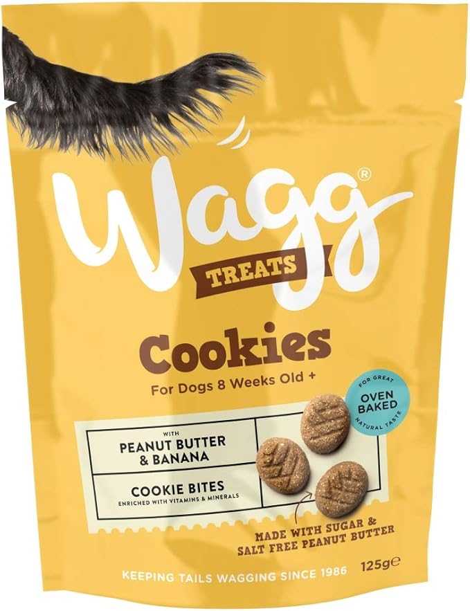 (พร้อมส่ง) Wagg -  Cookies with Peanut Butter & Banana Treats (125g)
