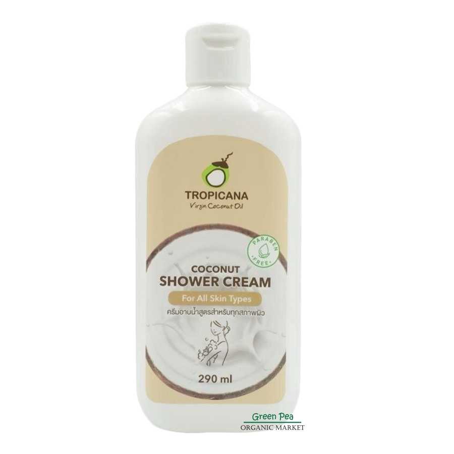 Tropicana ครีมอาบน้ำ น้ำมันมะพร้าว ขนาด 290 ml. Coconut Shower Cream