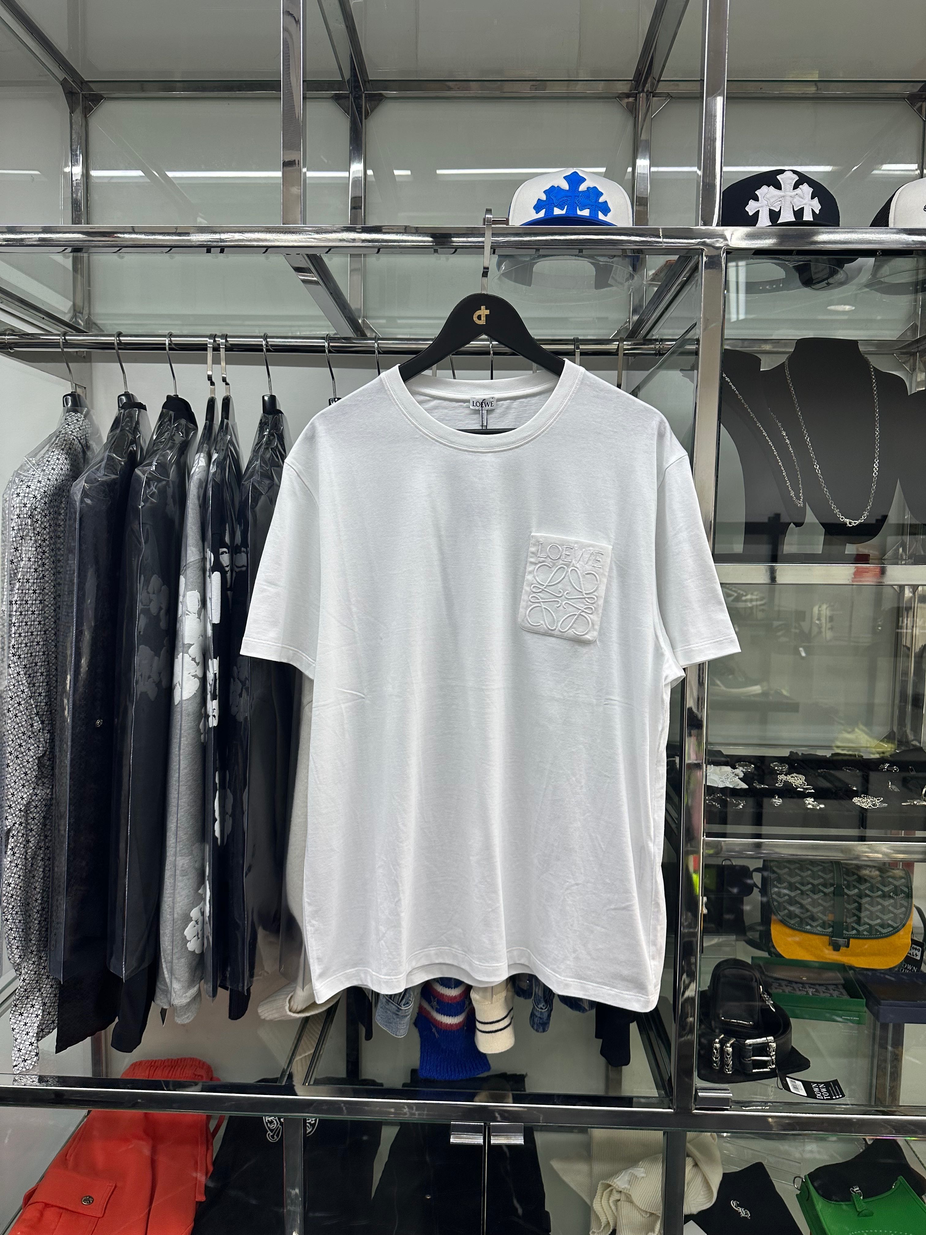 Loewe Relaxed Fit White Anagram Pocket Logo