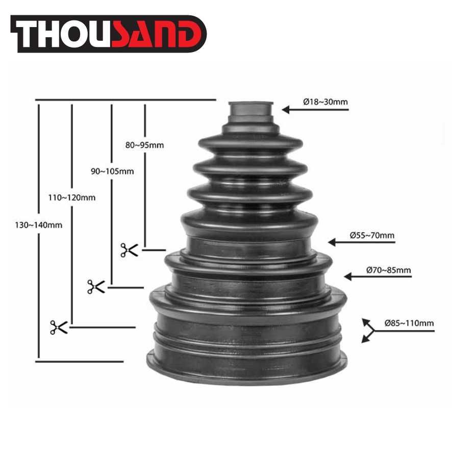 THOUSAND KS2257 ยางหุ้มเพลาขับชนิดยืดหยุ่นพิเศษ สำหรับเครื่องถ่างยางหุ้มเพลา รุ่น Universal