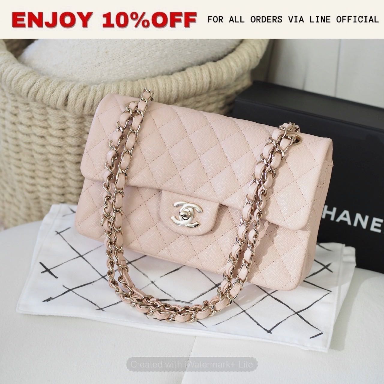 📍KEPT UNUSED📍CHANEL Classic 9'' สี Beige Caviar GHW Microchip | Bag