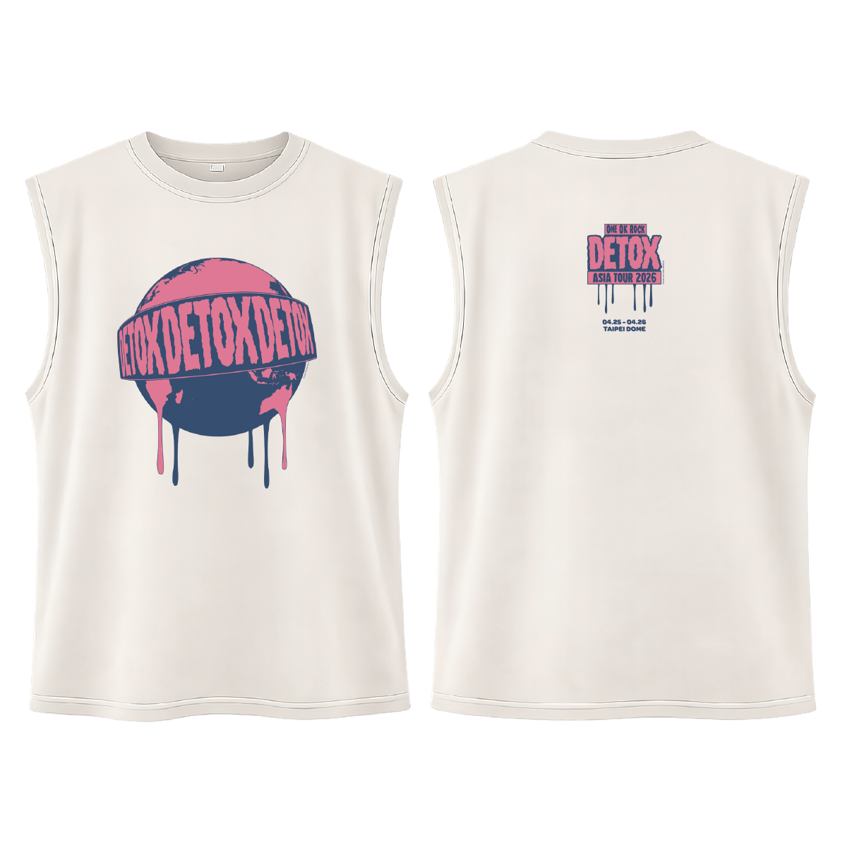 『พร้อมส่ง』(เสื้อจากทัวร์รอบไทเป) ONE OK ROCK DETOX Asia Tour 2026 in Taipei｜SIZE L TANK TOP (TYPE A)